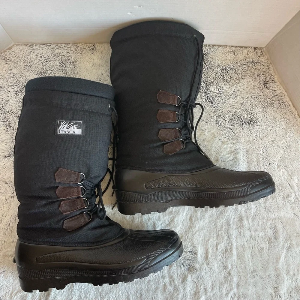 Itasca Men's Black Insulated Winter Boot Size 13